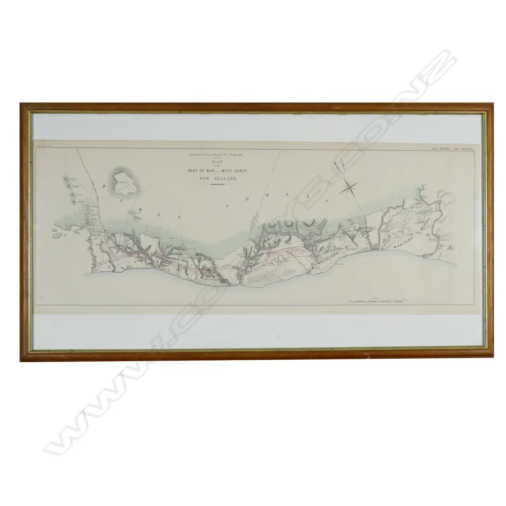 A 'Map of the Seat of War.- West Coast. New Zealand' Image 1++