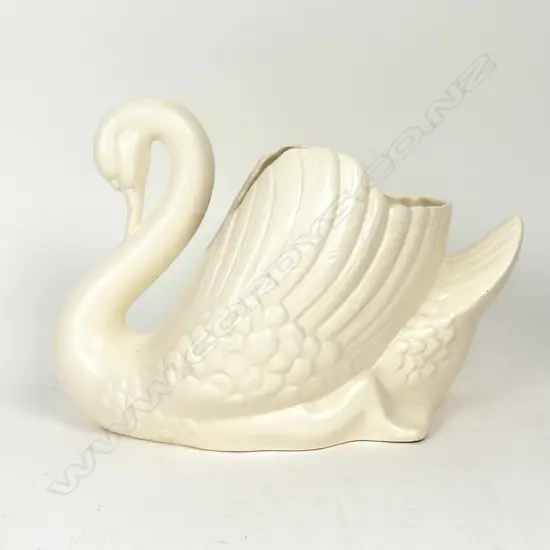 A large Crown Lynn white swan