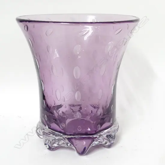 A mid-century studio glass vase
