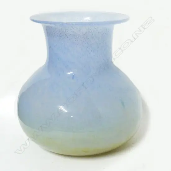 A large Swedish Elkenas glass vase