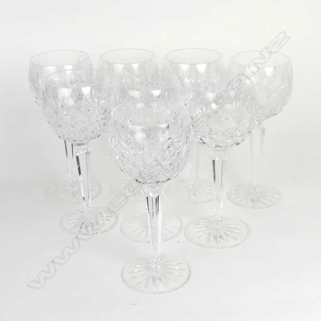 A set of eight Waterford crystal wine glasses Image 1++