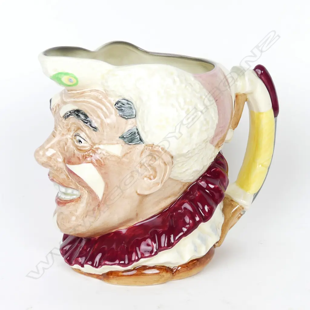 Royal Doulton rare character jug "The White Haired Clown" Image 1++
