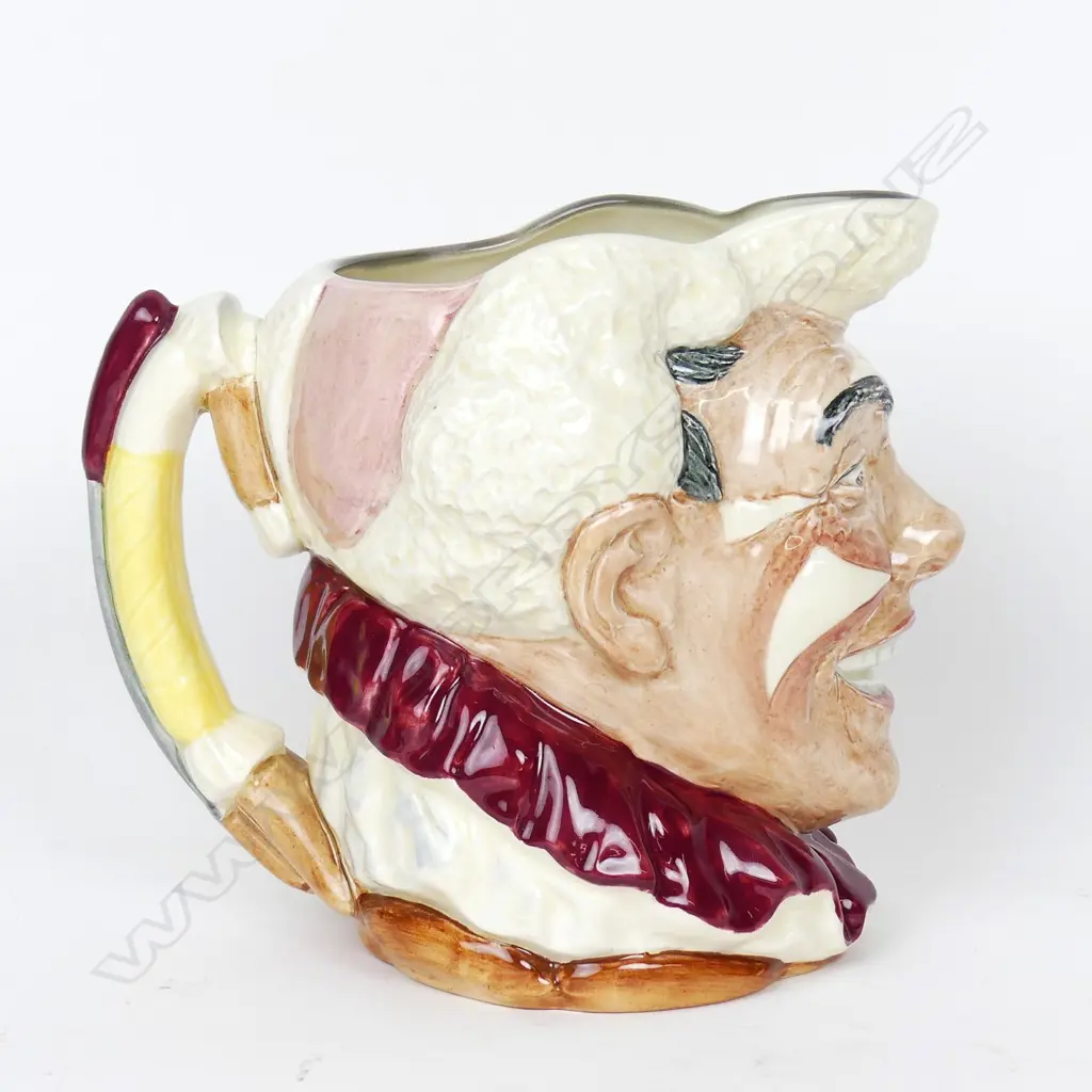 Royal Doulton rare character jug "The White Haired Clown" Image 1++