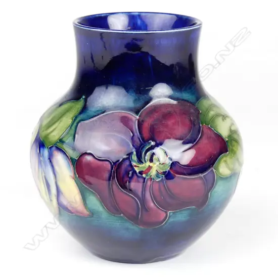 A Walter Moorcroft anemone vase