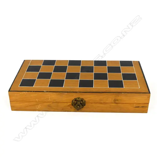 A vintage carved ivory chess set