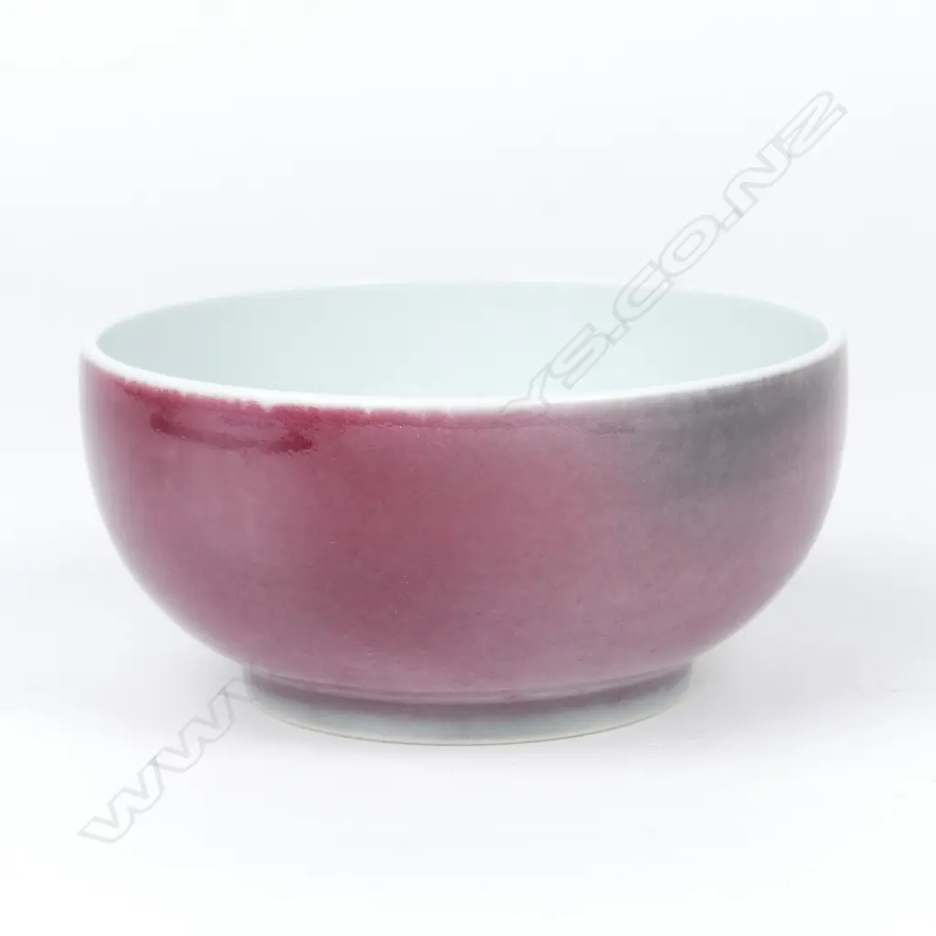 A quality Chinese peach blue glazed porcelain bowl Image 1++