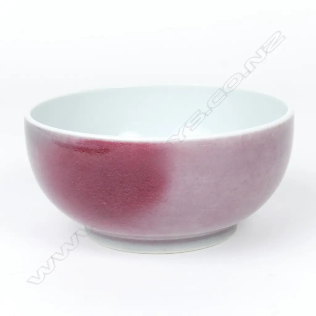 A quality Chinese peach blue glazed porcelain bowl Image 1++