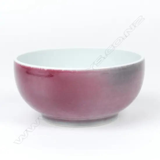 A quality Chinese peach blue glazed porcelain bowl