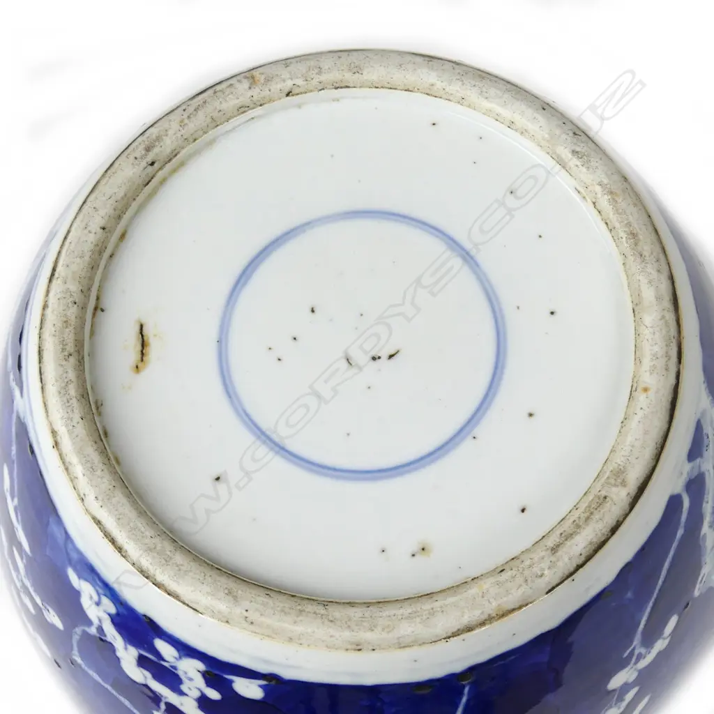 A Chinese blue and white ovoid jar Image 1++