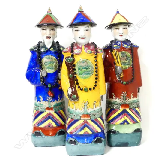 Three vintage porcelain Chinese figures