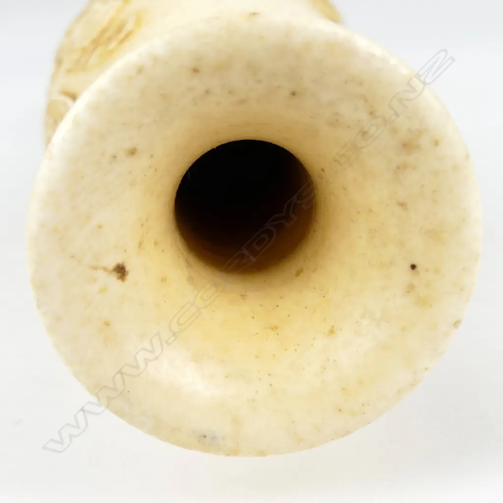 A finely carved Japanese ivory vase Image 1++