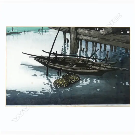 A Japanese shin-hunga woodblock print