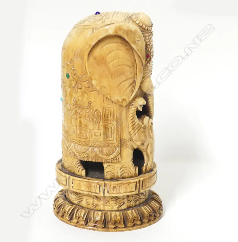 A carved ivory tusk section Image 1++