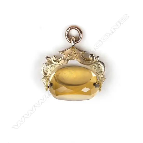 A 9ct gold and citrine spinner