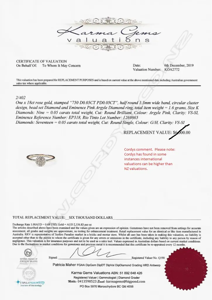 An 18ct rose gold and diamond ring Image 1++