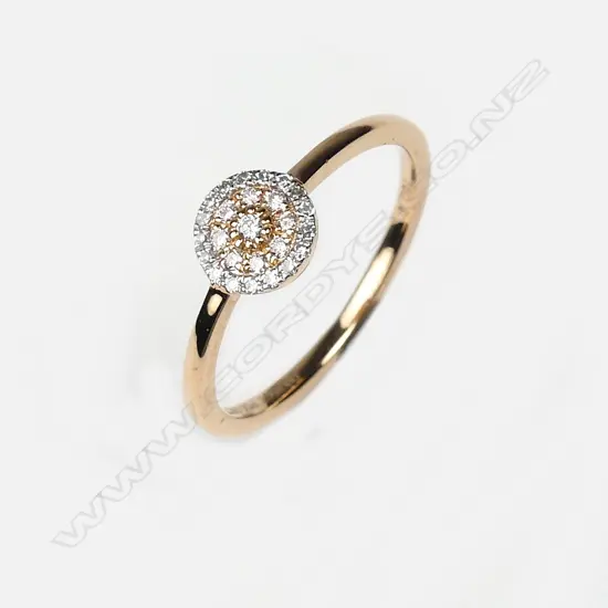 An 18ct rose gold and diamond ring