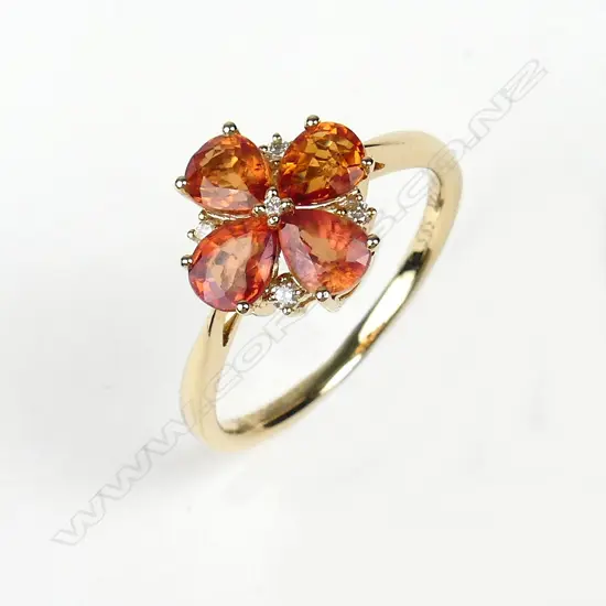 A 14ct gold sapphire and diamond ring