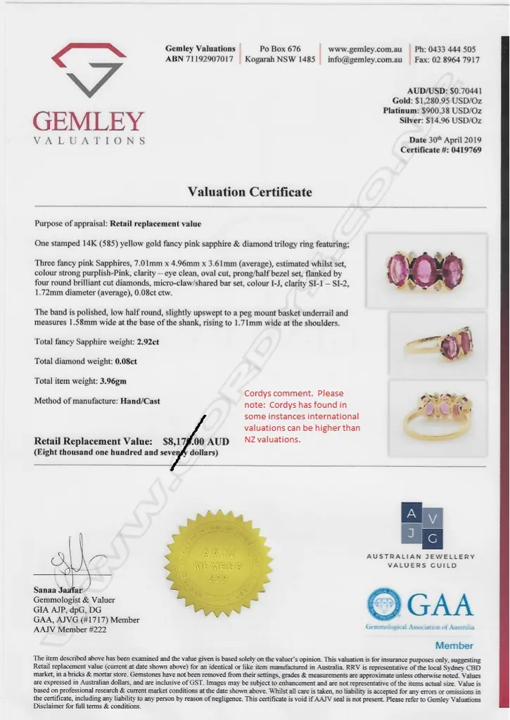 A 14ct gold sapphire and diamond ring Image 1++