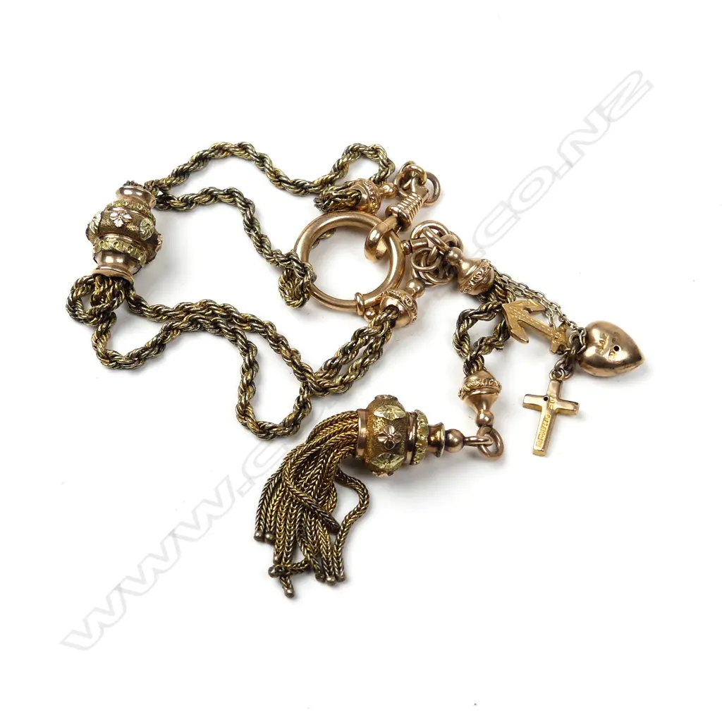 A Victorian 9ct gold Albertina Image 1++