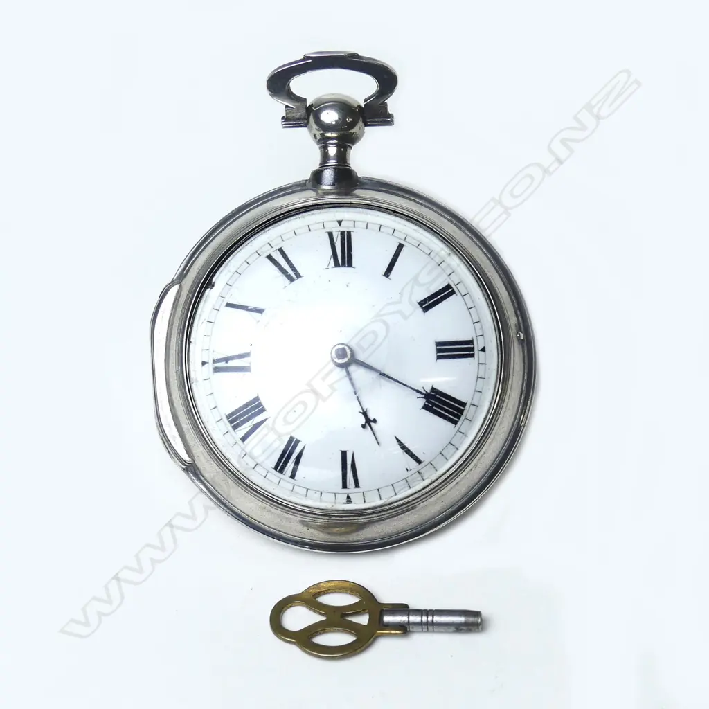 A George III silver pair cased pocket watch by John Jones of Dublin Image 1++