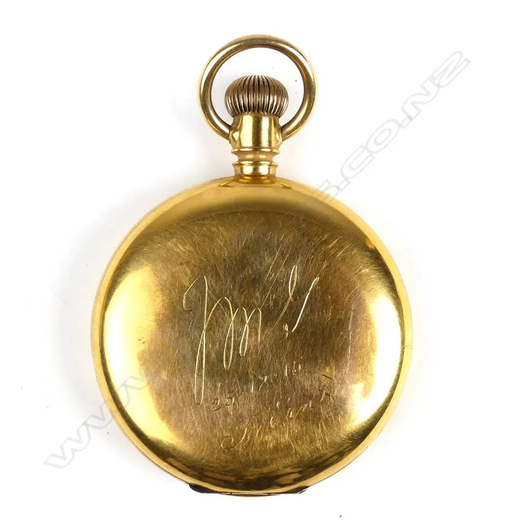 An 18ct gold cased hunter pocket watch Image 1++