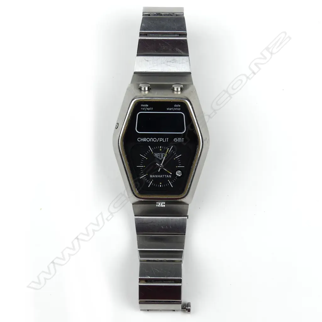 A Heuer Chronosplit Manhattan GMT chronograph Image 1++