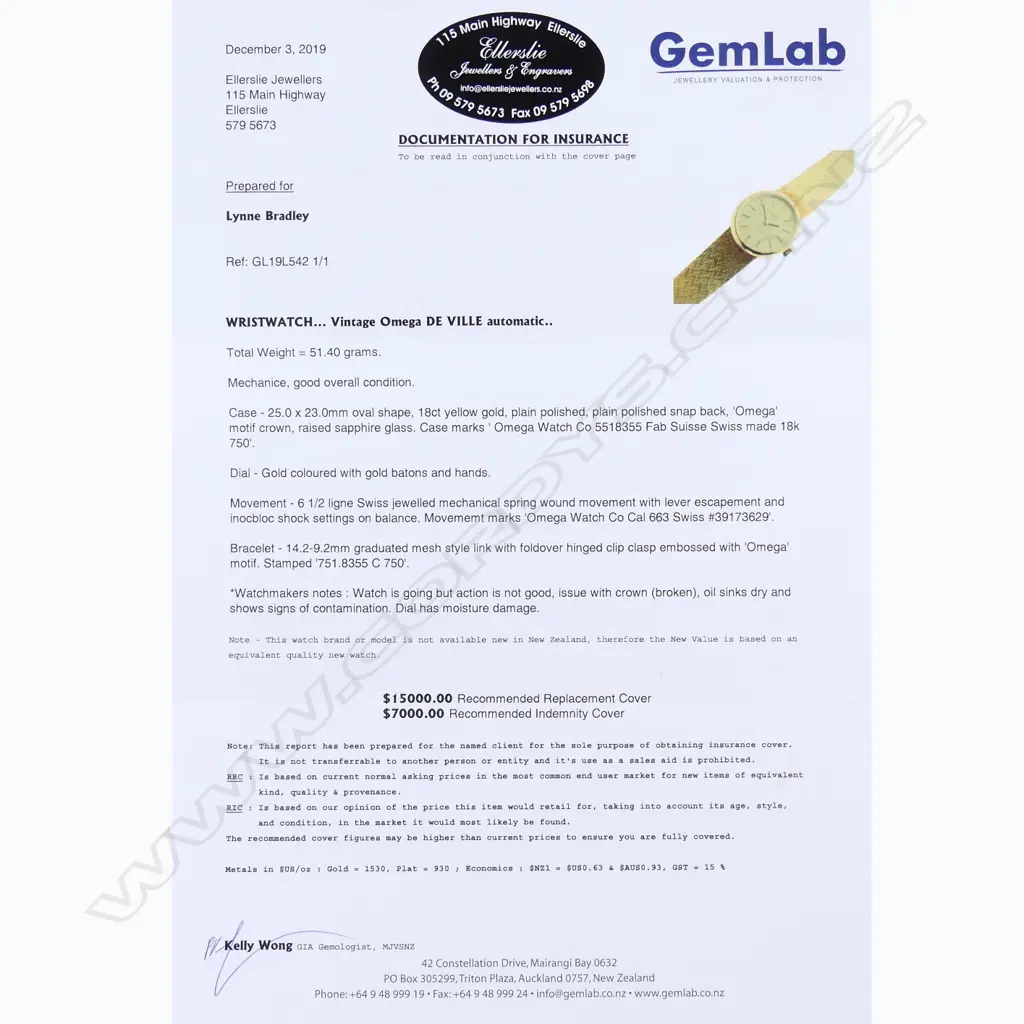 A vintage 18ct. yellow gold Omega De Ville lady's wristwatch Image 1++