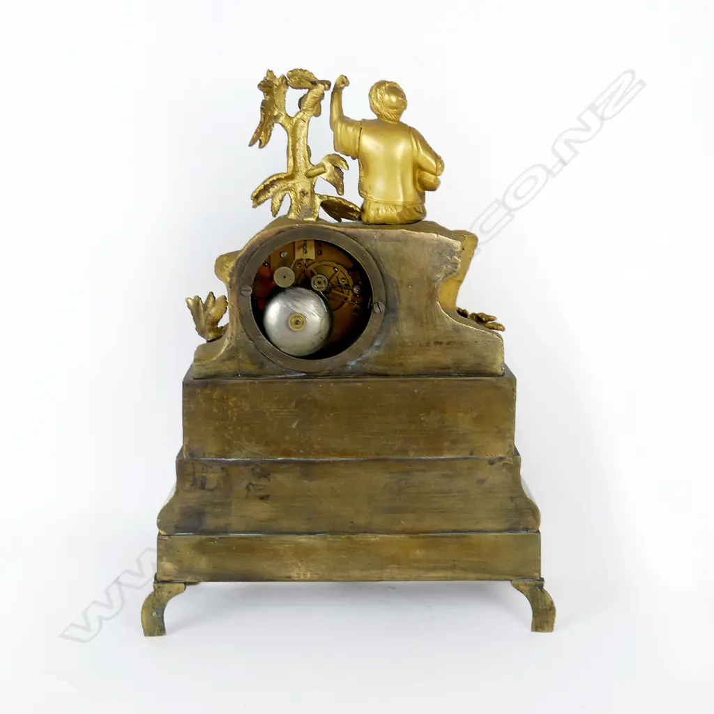A 19thC French gilt figural mantel clock Image 1++