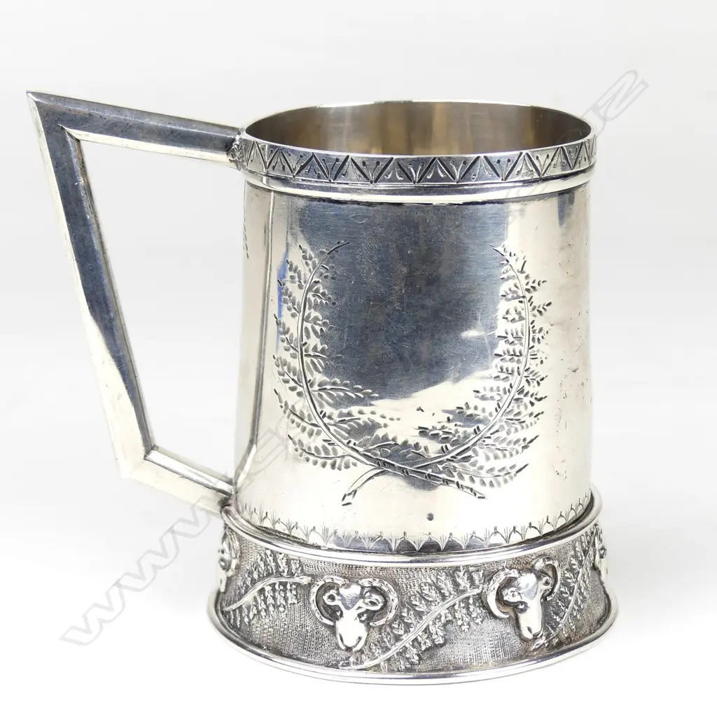 A c.1900 N.Z. silver mug Image 1++