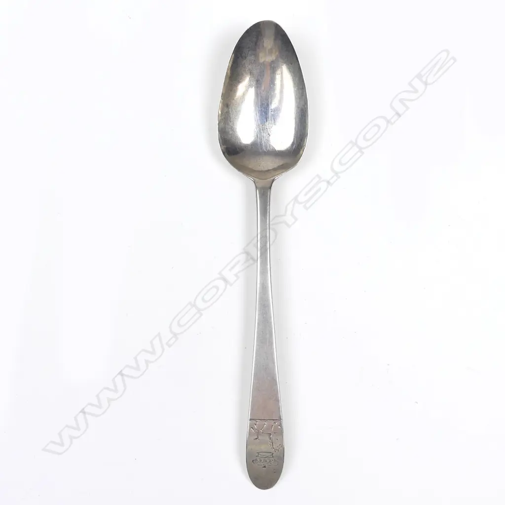A George III Irish silver dessert spoon Image 1++