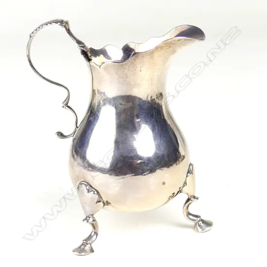 An Irish silver pear shape creamer
