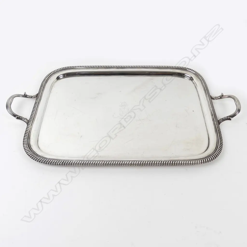 A good George III silver banquet tray Image 1++