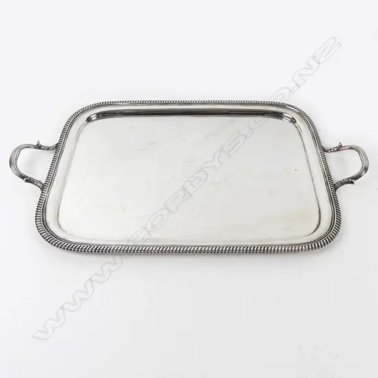 A good George III silver banquet tray