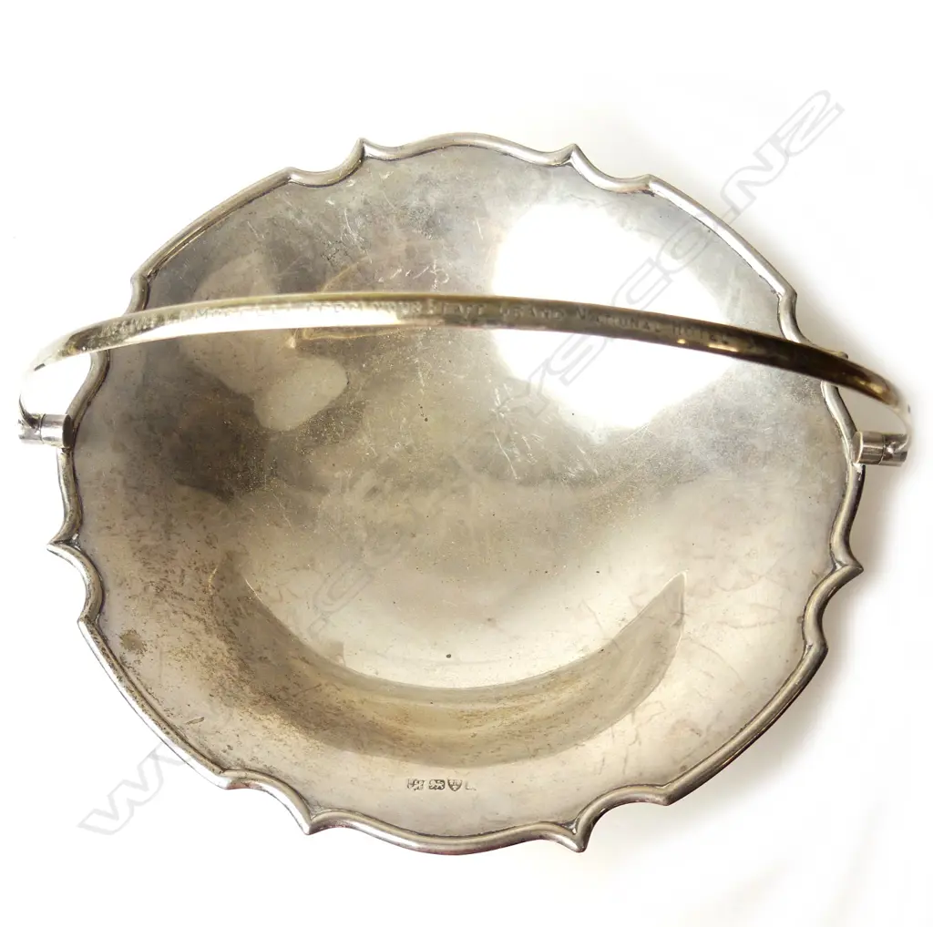 A 20thC silver swing handled basket Image 1++