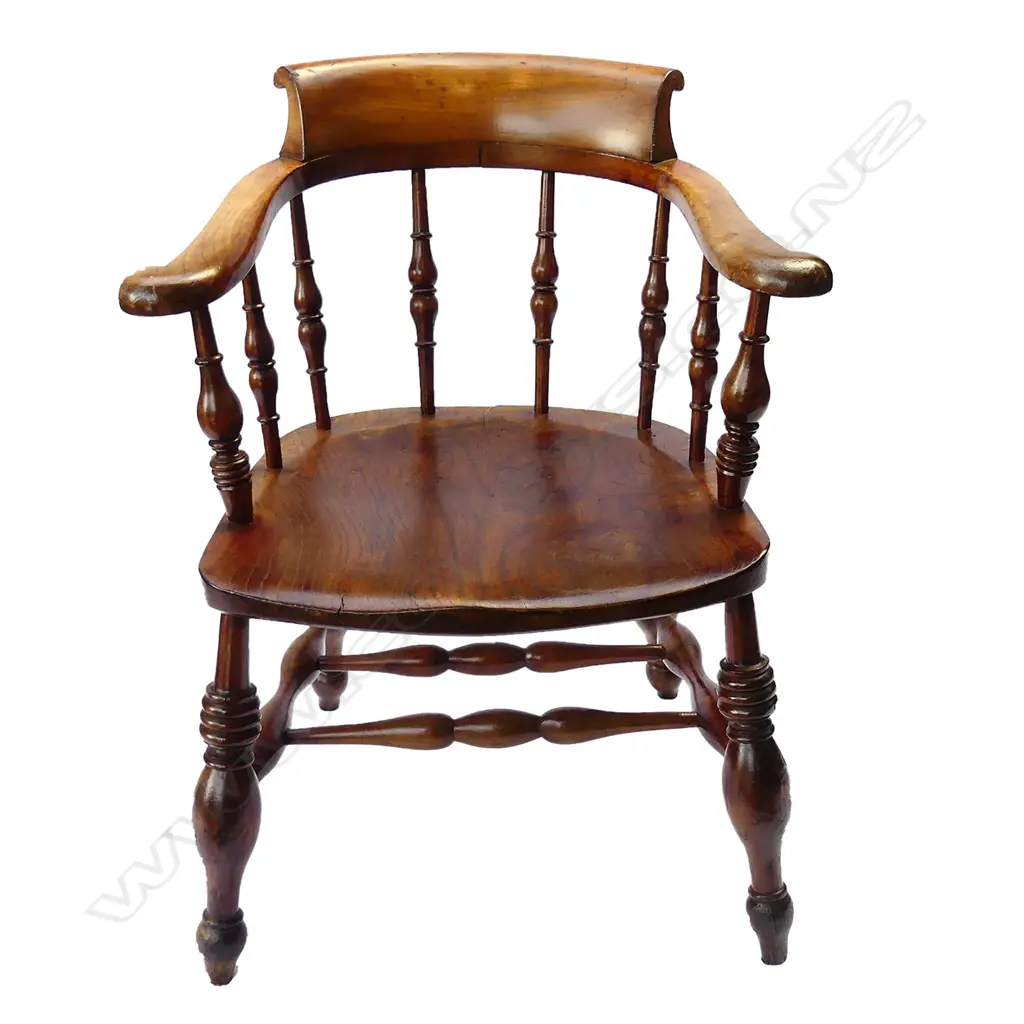 A Victorian elm Captain's chair Image 1++