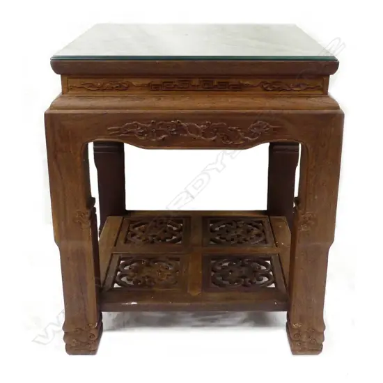 A Chinese rosewood occasional table