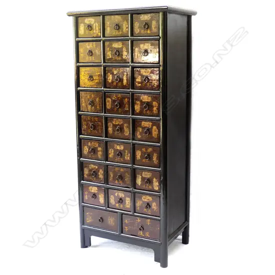 A Chinese tall multi-drawer apothecary’s cabinet