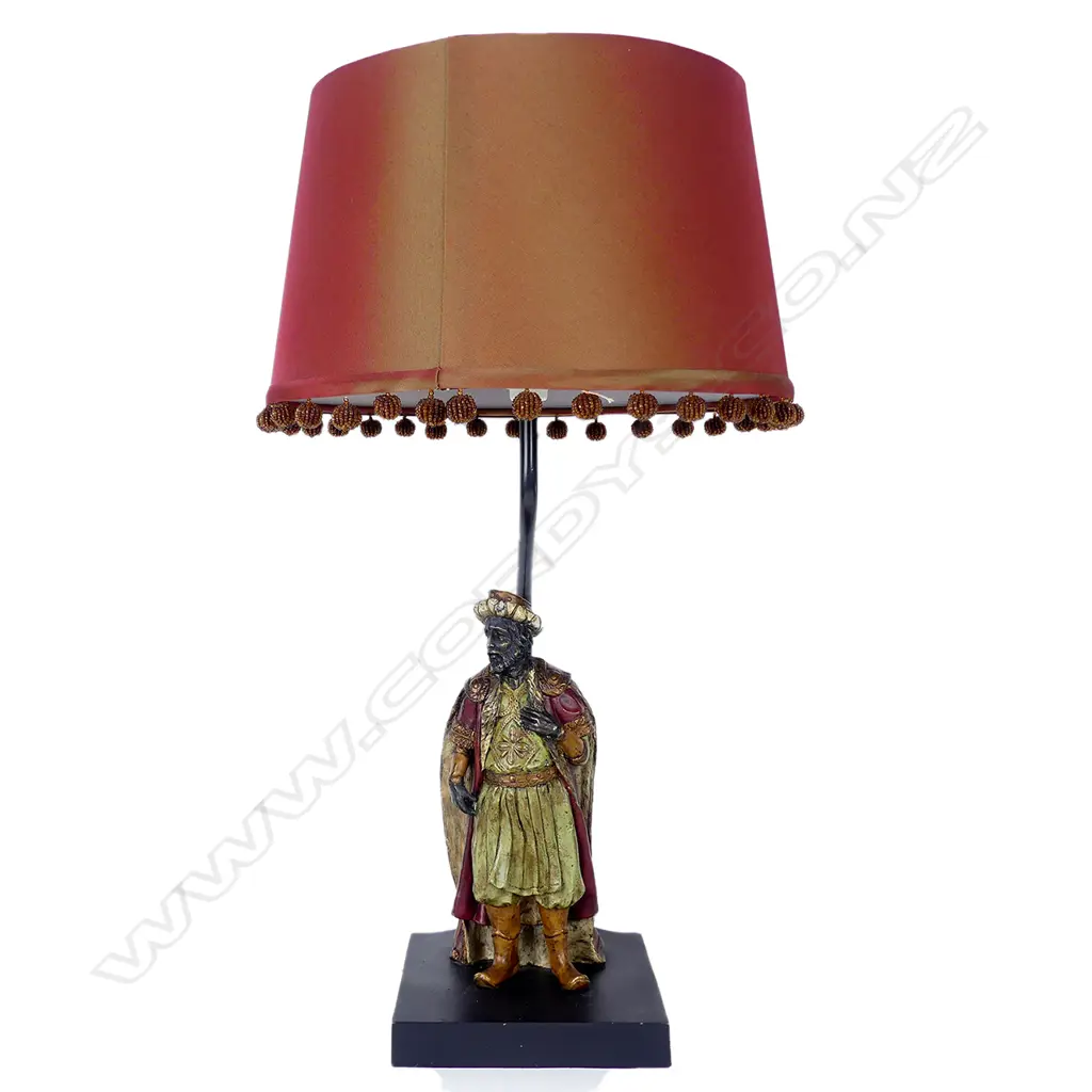 A bronze blackamoor based table lamp Image 1++