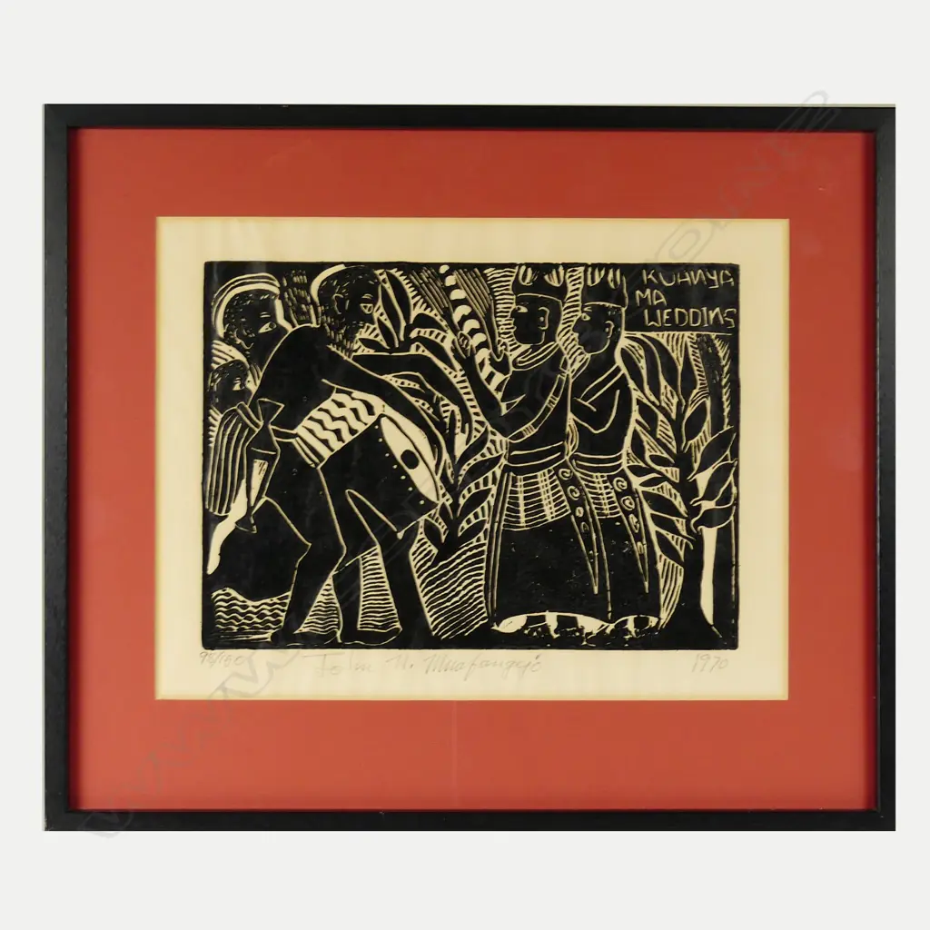 John Ndevasia Muafangejo (S.A. 1943-1987) Image 1++