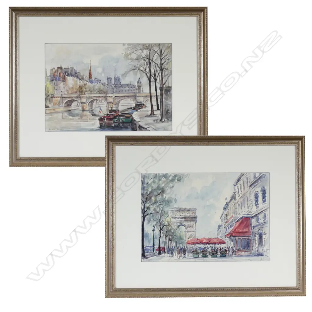 Two French watercolours Image 1++