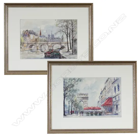 Two French watercolours