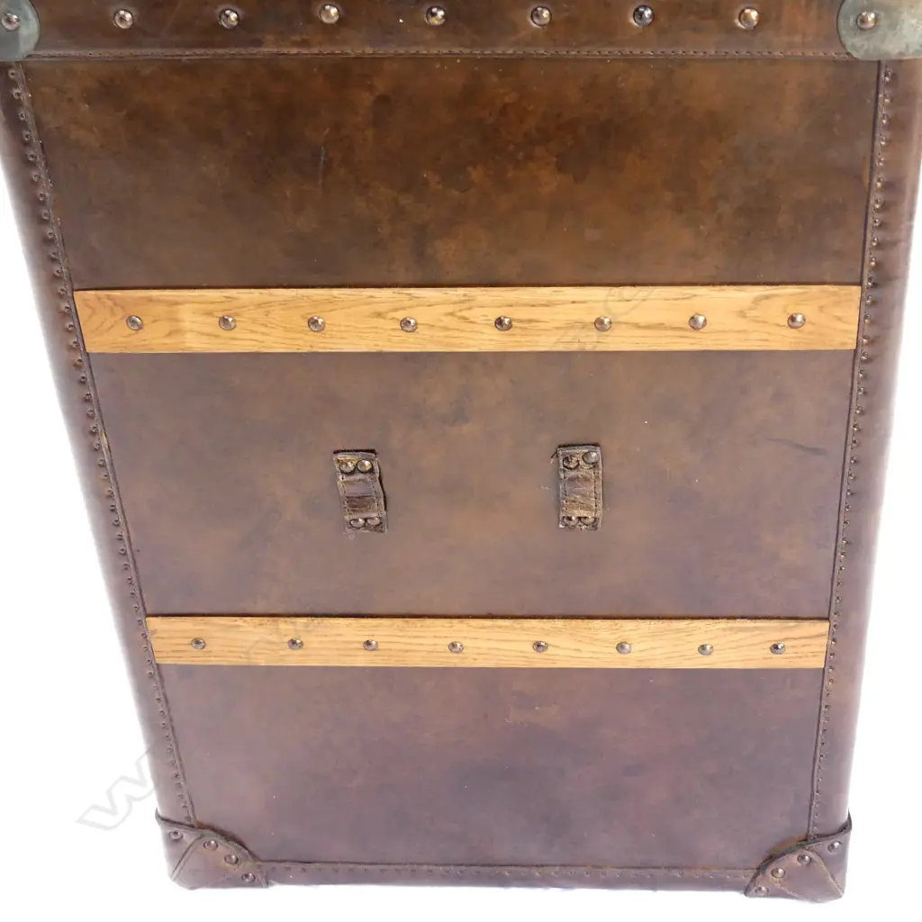 DESIGNER PONY HIDE & LEATHER STUDDED MED. CHEST Image 1++