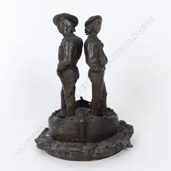 A Victorian nautical themed bronze