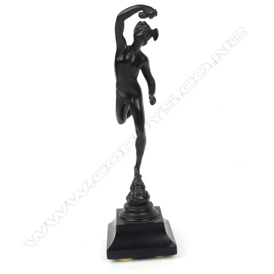 A small bronze of Mercury