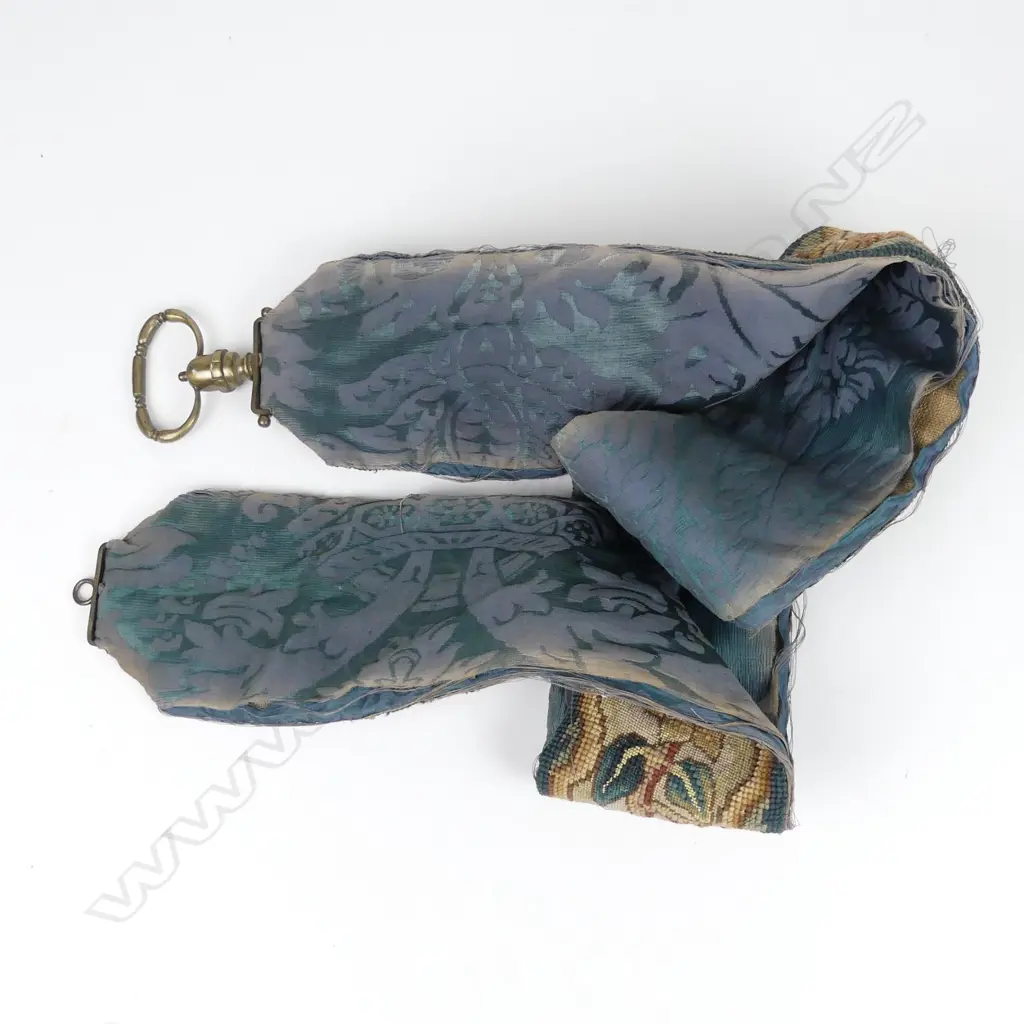 A Victorian gros point tapestry bell pull Image 1++