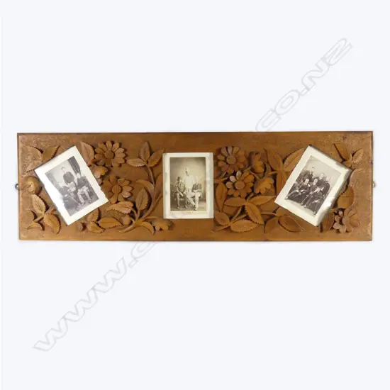 A colonial kauri chip art frame