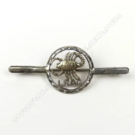 A rare WWII L.R.D.G. (Long Range Desert Group) 9ct.gold and silver Sweetheart brooch