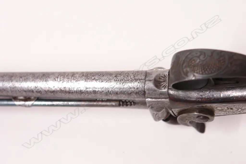 A c.1840s French double-barrel percussion pistol Image 1++