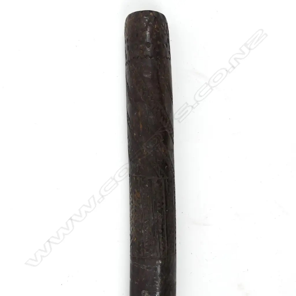 An old Polynesian root-stock club Image 1++