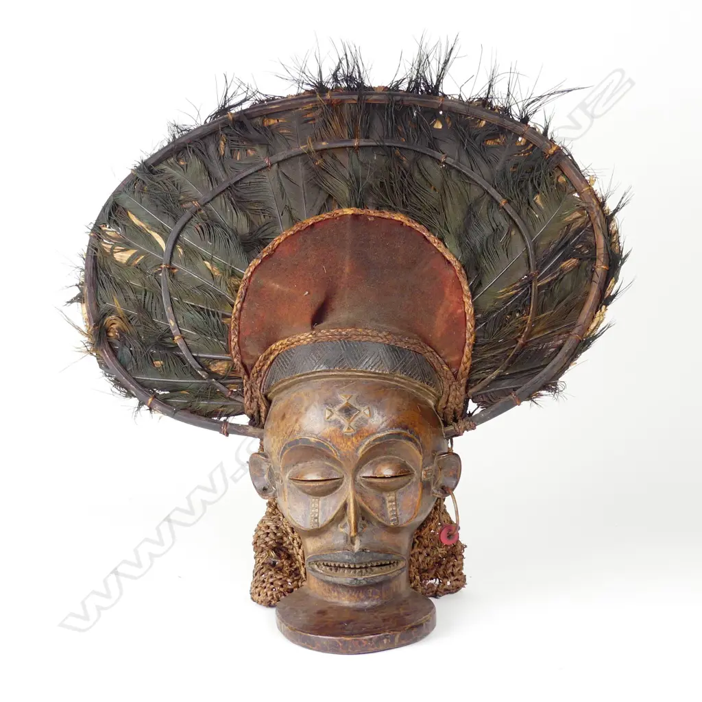 An African Chokwe tribal female mask (Mwano Pwo) Image 1++